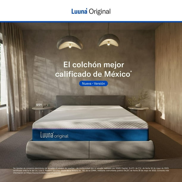 Colchón de Espuma Luuna Original Suave King Size Adulto, Base