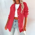 thumbnail image 2 of Vedolay Zip Up Jacket Womens Long Sleeve Cardigan Blouse Red,L, 2 of 5
