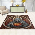 thumbnail image 3 of Area Rug Indoor 63"x48"in Non-Slip Wear Resistant Floor Mats Soft Large Carpets for Living Room Bedroom Home Decor Grim Reaper and Pumpkin, 3 of 7