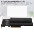 thumbnail image 3 of M.2 NVMe To PCIe 4.0 X8 Adapter Card, NVMe PCIe Adapter Card 2 Port  for Linux for 2280 2260 2242 2230, 3 of 7