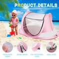 thumbnail image 2 of Carpa de playa para bebés Kapeazo, parasol grande, desplegable, con mosquitera, 2 of 6