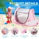 thumbnail image 2 of Carpa de playa para bebés Kapeazo, parasol grande, desplegable, con mosquitera, 2 of 6