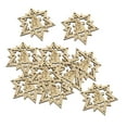 thumbnail image 2 of GUOOL 10 Pieces Christmas Wood Slices Unfinished Wooden Cutouts Embellishments Christmas Tree Decoration for DIY Projects Scrapbook Snowflake, 2 of 9