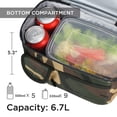 thumbnail image 5 of Tirrinia Insulated Lunch Box for Men Women, Leakproof Thermal Bento Lunch Bag Cooler Tote, Dual Compartment with Shoulder Strap, 10.3" x 7.5" x 8.6", Camo, 5 of 8