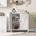 thumbnail image 3 of Small Storage Cabinet 2 Piece, Farmhouse Sideboard Buffet Cabinet with 2 Doors and Adjustable Shelves, Entryway Console Cabinets for Living Room, Dining Room, Kitchen, Hallway, 3 of 7