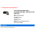 thumbnail image 2 of Front Windshield Wiper Motor - Compatible with 2002 - 2007 Ford F-350 Super Duty 2003 2004 2005 2006, 2 of 2