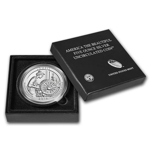 2019-P 5 Oz Silver ATB Lowell National Park (w/Box & COA)