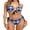 Blue1, variant on Women's Halter String Grandient Bikini Sets Two Piece Triangle Swimsuits Sexy High Cut Bathing Suits