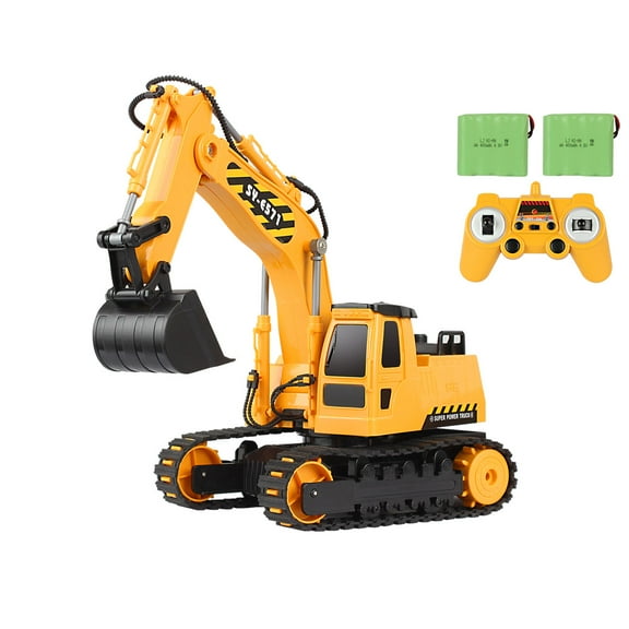 Hosim 1:26 RC Excavator Remote Control Car Truck Excavator Construction Vehicles Remote Control Construction Tractor wuth 2 Batteries Toys Gift