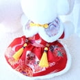 thumbnail image 6 of NIBOLOG Pet Tang Suit Tassel Design Vibrant Color Button Closure Exquisite Pattern Friendly to Skin Keep Warm Cloth Thickened Cat Dog Fleece Lined Dress Pet Costume Pet Supplies, 6 of 7
