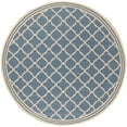 thumbnail image 5 of SAFAVIEH Beach House Richard Geometric Indoor/Outdoor Area Rug, Blue/Creme, 4' x 4' Square, 5 of 10