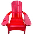 thumbnail image 2 of Red Outdoor/Indoor Adirondack Chair with Umbrella Holder / Sturdy Comfort for Patio and Garden, 2 of 3