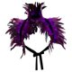 thumbnail image 1 of Capa de plumas artificiales, decoración gótica, chal de Halloween, encogimiento de hombros para carnaval, mujeres Púrpura, 1 of 5