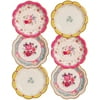 Talking Tables TS3-PLATE Pack of 12 Size 7 Afternoon Tea Party Vintage Floral Paper Plates Truly Scrumptious Also For Birthday Baby Shower, Wedding Anniversary, 12 packs, Multicolored