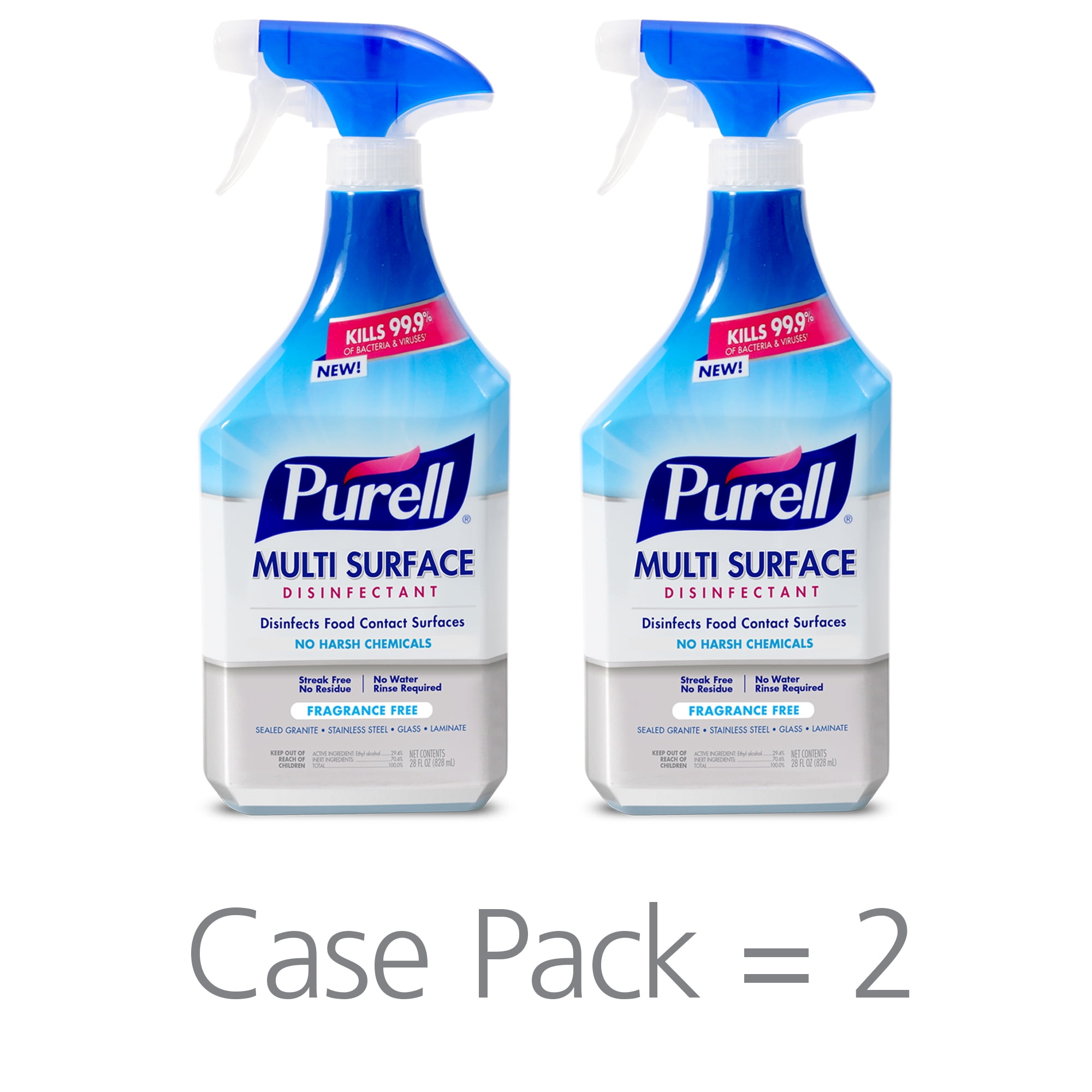 (Pack of 2) PURELL Multi Surface Disinfectant Spray, Fragrance Free, 28