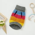 thumbnail image 4 of Dogs Clothes Knitted Sleeveless Cats Pullover Fashion Rainbow Striped Warm Autumn Pets Sweater Chihuahua Bulldog Waistcoat Cute, 4 of 8