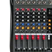 DENEST Professional Mixer Sound Board Console 6 Channel Desk System Interface Digital USB