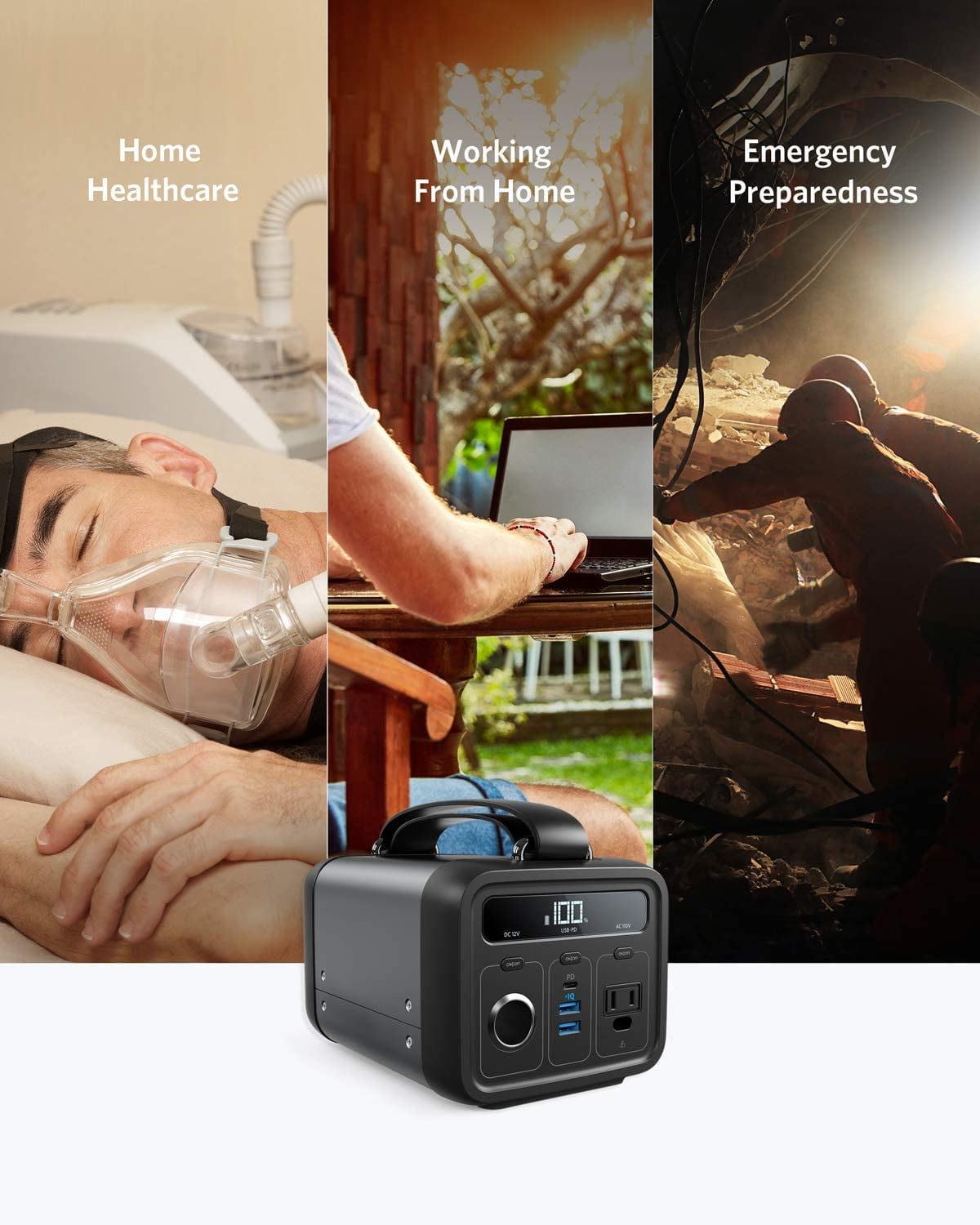 Anker PowerHouse 200, 213 Wh/57600 mAh, 110V AC/30W USB-C PD Portable Generator - Walmart.com Anker PowerHouse 200, 213 Wh/57600 mAh, 110V AC/30W USB-C PD Portable Generator - Walmart.com