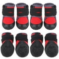 thumbnail image 2 of Zapatos para mascotas NikouMX 4 piezas moda para cachorros y perros color rojo naranja tamaño 45# 50# 55# 60# 70# 80# 90#, 2 of 8