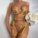 thumbnail image 1 of Conjunto de lencería sexy seductora con perspectiva sexy y bordado de flores de encaje con anillo para las piernas para mujer, 1 of 6