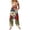 Khaki, variant on JULMCOMO American Flag Jumpsuits for Women Independence Day Cotton Linen Summer Patriotic Rompers 250th Year Wide Leg Sleeveless Stars Stripes Pants with Pockets Blue L