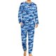 thumbnail image 1 of Pijama de tiburón blanco con silueta de animal para hombre, conjunto de pijama de manga larga moderno de 2 piezas, traje informal con gráficos para uso diario, regalo de cumpleaños, 1 of 5