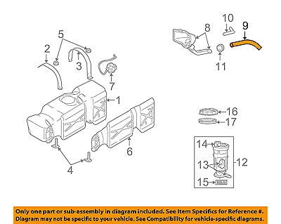 Genuine Chrysler 52102596AA Fuel Filler Hose