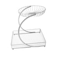 thumbnail image 4 of Cesta de frutas, soporte para frutas y verduras de alambre de hierro multicapa, tazón para bocadillos con fácil limpieza y gran espacio de almacenamie Blanco 2 capas, 4 of 8