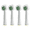 White, variant on JUUTREN Electric Toothbrush Replacement Heads, Soft Bristle Brush Heads for JUUTREN Powered Toothbrush Only, Gentle & Effective Cleaning, 4 Packs(Black)