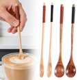 thumbnail image 4 of Tableware,Japanese Style Long Handle Wooden Spoon, 20cm Natural Wood Stirring Spoon for Coffee, Tea, Sugar, Honey, Stir Stick, Eco-Friendly Kitchen Utensil, Minimalist Design, 4 of 9