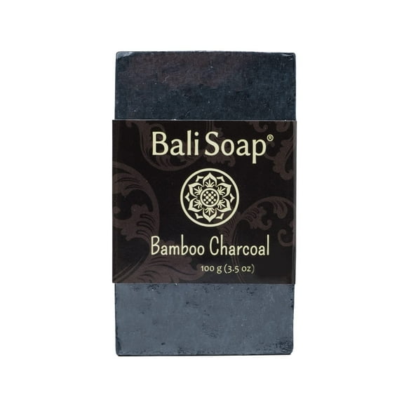 Bali Soap Bamboo Charcoal Natural Soap Bar, Botanicals, Exfoliate, 3.5 oz (3 Bars)