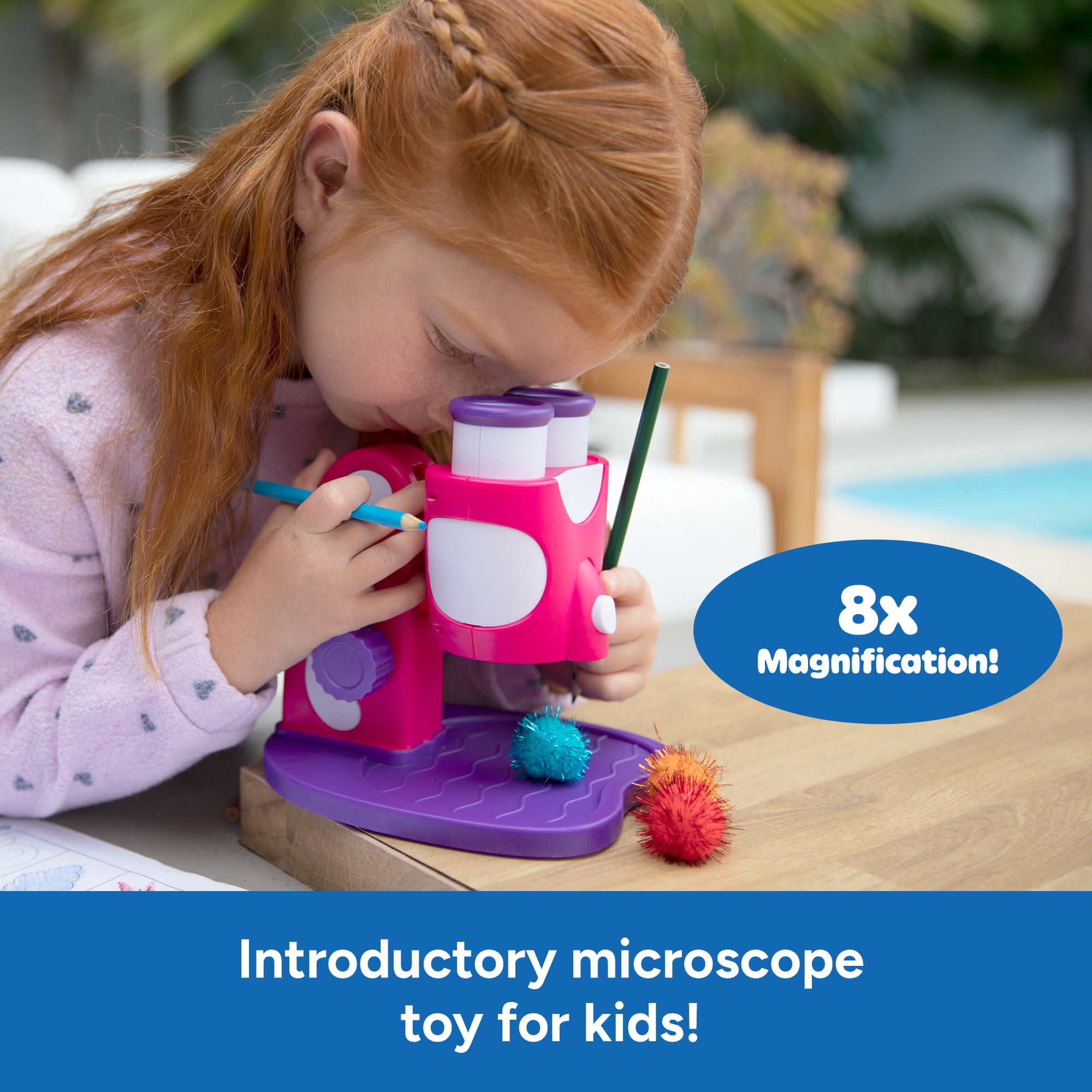 Educational Insights Geosafari Pink My First Microscope STEM Toy, Science Toy, Gift for Boys & Girls Ages 3, 4, 5+