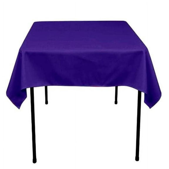 20 pack 60"x 60" Square Overlay Tablecloth 100% polyester Wholesale Wedding", (Color: Eggplant Purple)