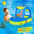thumbnail image 2 of Baby Inflatable Pool Float with Sun Protection ，Car Shaped Babies Swim Float Boat for Toddler Infant Swim Ring Pool Spring Floaties Summer Beach Outdoor Play Fit 6-36Months, 2 of 7