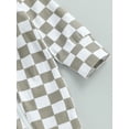 thumbnail image 6 of Bagilaanoe Newborn Baby Girl Boys Jumpsuits Checkerboard Print Long Sleeve Bodysuit 3M 6M 12M 18M Infant Zipper One Piece Romper, 6 of 9