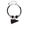 thumbnail image 2 of Delight Jewelry Acrylic 1.25" Black Megaphone Sister Celtic Knot Leather Bead Bracelet, 7"+2" Extender, 2 of 4