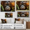 thumbnail image 4 of Designart "Captivating Orangutan Portrait in Photograph" Animals Floater Framed Wall Art Print, 4 of 7