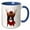 Blue/White, variant on 3drose, Country Western Border Collie Cowboy Christmas Dog, 11oz Mug