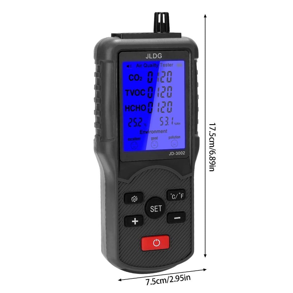 PatungKu Home Air Quality Monitors CO2 Meter CO2 TVOC HCHO Carbon Dioxide Detectors