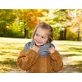 thumbnail image 3 of Funky Junque Kids Winter Infinity Scarf – Toddler & Baby Neck Warmer for Ages 1–6, Soft Acrylic Girls Scarf, Cozy Cold Weather Accessory - Heather Grey, 3 of 4