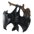 thumbnail image 4 of Gothic Winged Vampire Bat By Spider Web Hanging From Branch Wall Hanging Decor, 4 of 7