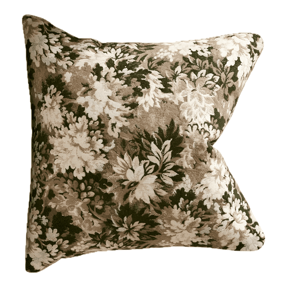 Floral Pillow Cover 18x18, Neutral Vintage Textured Green Pillowcase, Soft Square Decorative Throw Pillow Cover for Farmhouse Couch Sofa Bedroom Living Room