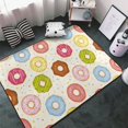 thumbnail image 3 of Donut Print No.9049 Shaggy Area Rug, Rugs for Living Room Bedroom Non Slip Door Mat Indoor Carpet Machine Washable Nursery Home Decor Floor Mats for Entryway 60x39in-#, 3 of 5