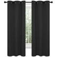 thumbnail image 4 of ZOPZO Blackout Curtain Thermal Insulated for Living Room, 42×72 inch, Black, 1 Panel, 4 of 6