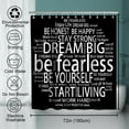 thumbnail image 4 of Kids Shower Curtains Believe Quotes Be Fearless Dream Big Be Yourself Inspirational Theme Cloth Fabric Bathroom Decor Sets with Hooks Waterproof Washable 72W x 72H Black and White, 4 of 6