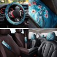 thumbnail image 5 of KUIFORTI Turtle Floral Car Seat Covers All-Season Protection 14 Pack Automotive Rear Front Seat Protector Arm Rest Cover Car Non Slip Breathable Universal Fit Cars SUV Trucks, 5 of 7