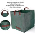 thumbnail image 3 of Bolsa para hojas de jardín, bolsa de transporte resistente a la suciedad para hojas de jardín, bolsa cuadrada, práctica bolsa de basura para deshierbe con asas para césped de jardín, 1 unidad Rojo Verde, 3 of 5