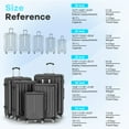 thumbnail image 4 of Luggage Sets 5 Piece Hardshell with TSA Lock 20%PC ABS Suitcase with Spinner Wheels 20 26 28 30 32 inch Carry on Luggage Black, 4 of 8