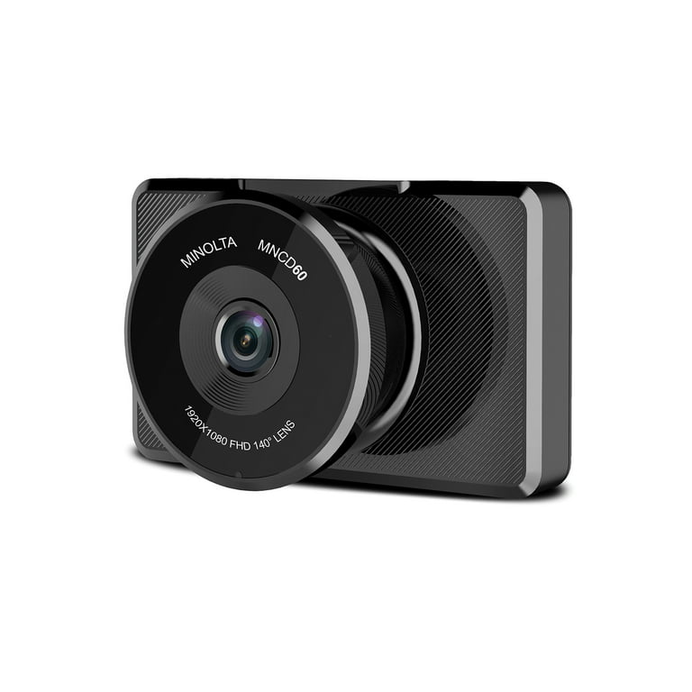 Minolta MNCD410T FHD Front & Rear View Dash Camera with 3-Ch Recording,  Black MNCD410T-BK