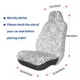 thumbnail image 3 of Fuzoiu Silver Mosaic Print Elastic Car Seat Covers, Seat Cover Protector,Universal Fit Interior Covers for Most Cars,Washable Seat Cover Non Slip for SUV,Sedan,Van, 3 of 5